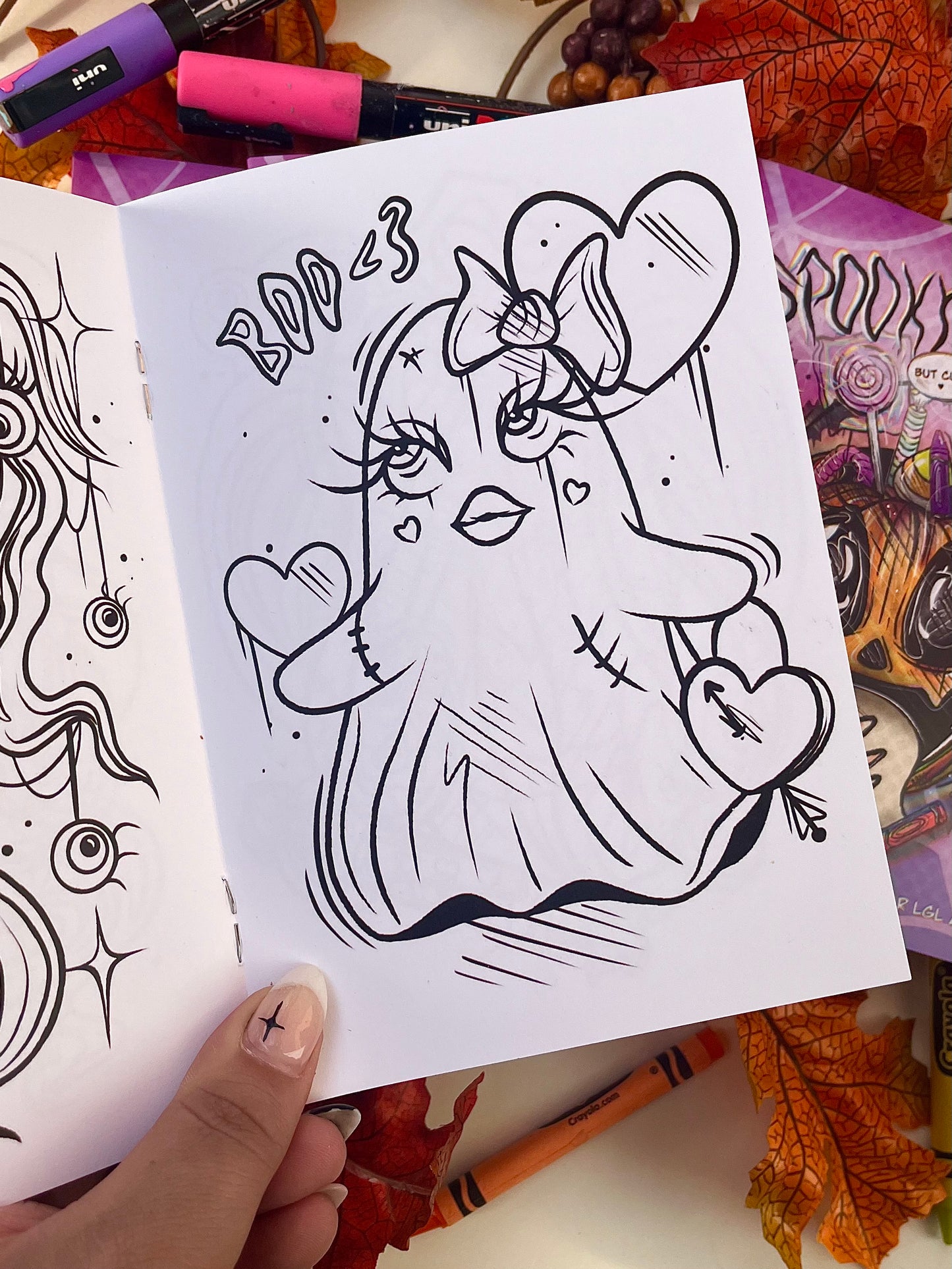 Spooky Vibes, livre à colorier Halloween 🎃🖍️💗✨