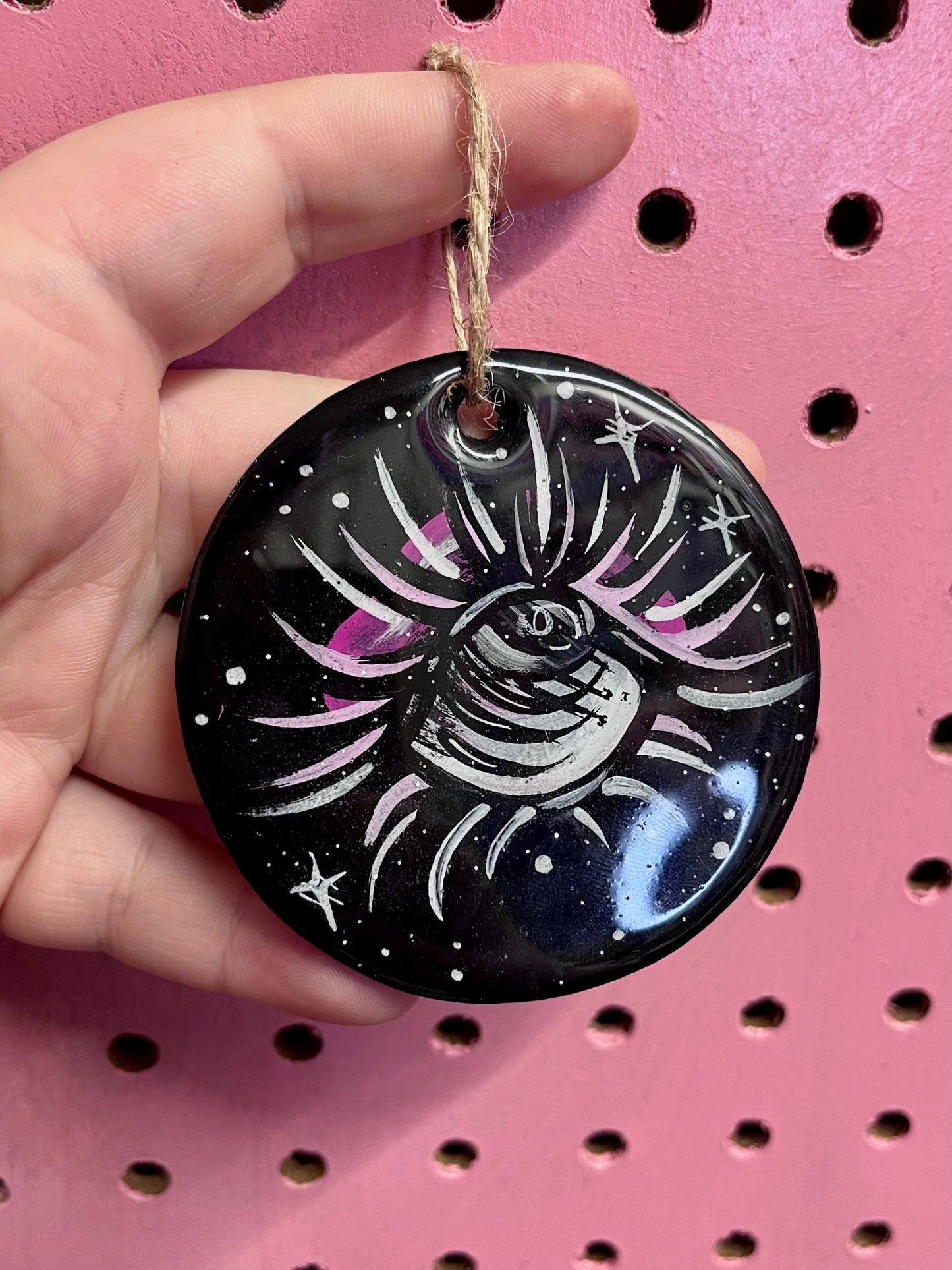 Ornement œil rose👁️💗🖤