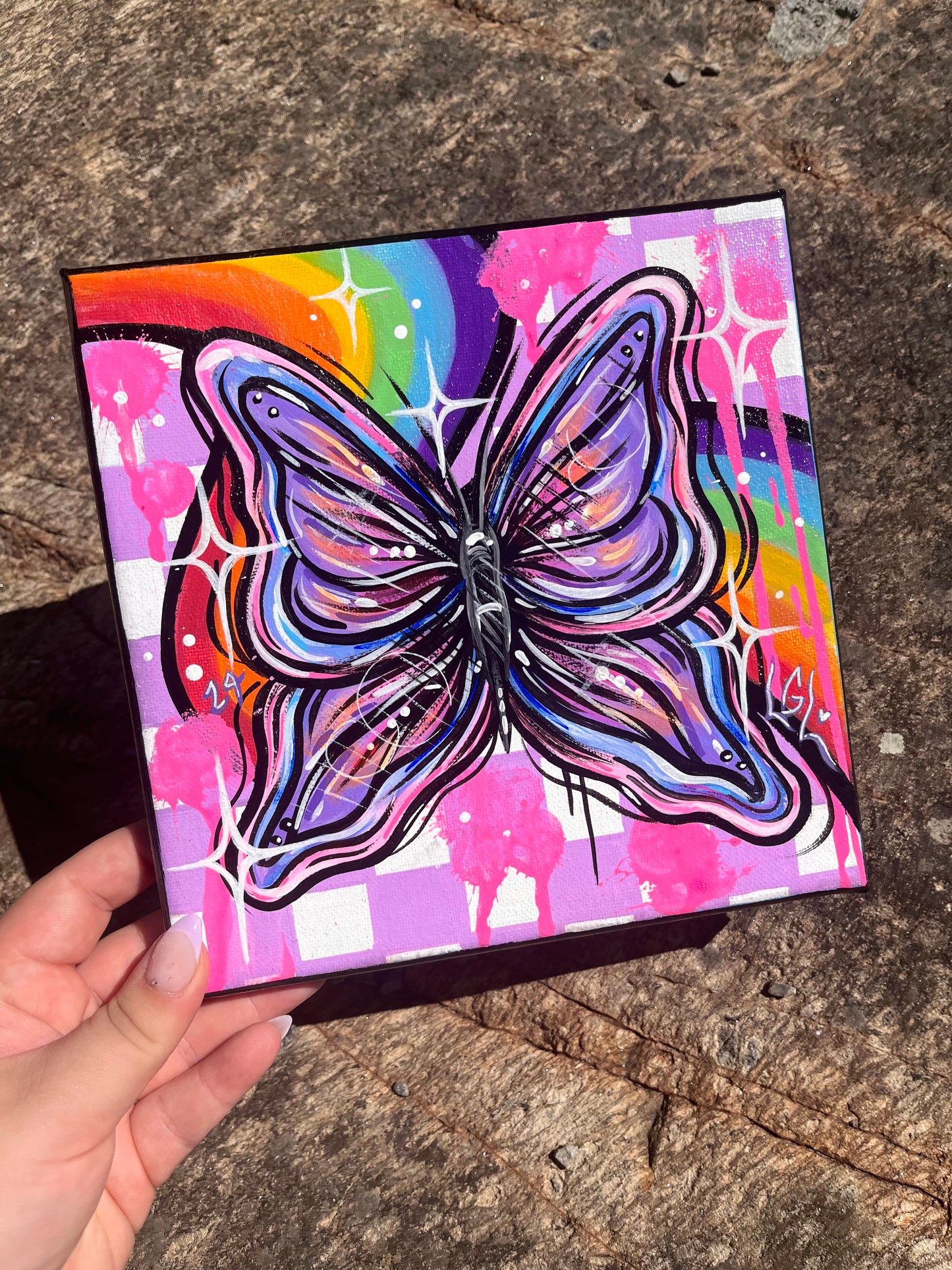 Papillon arc en ciel 🦋🌈💗