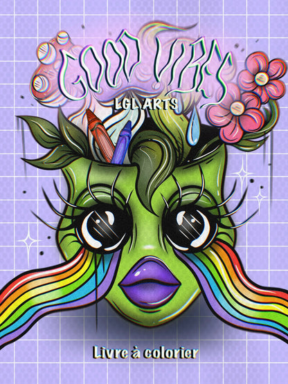 Good vibes, livre à colorier🌈📓🖍️🩷