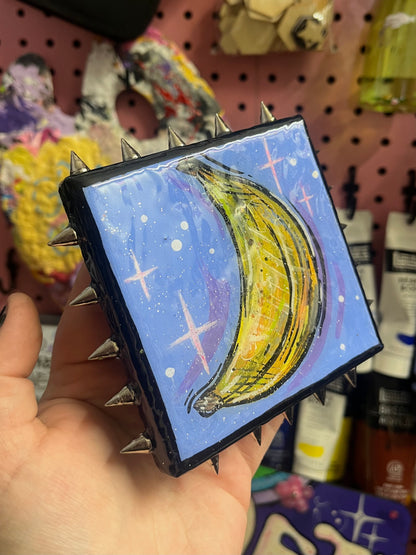 Toile aimantée 4x4 po banane avec studs 🍌✨🧲