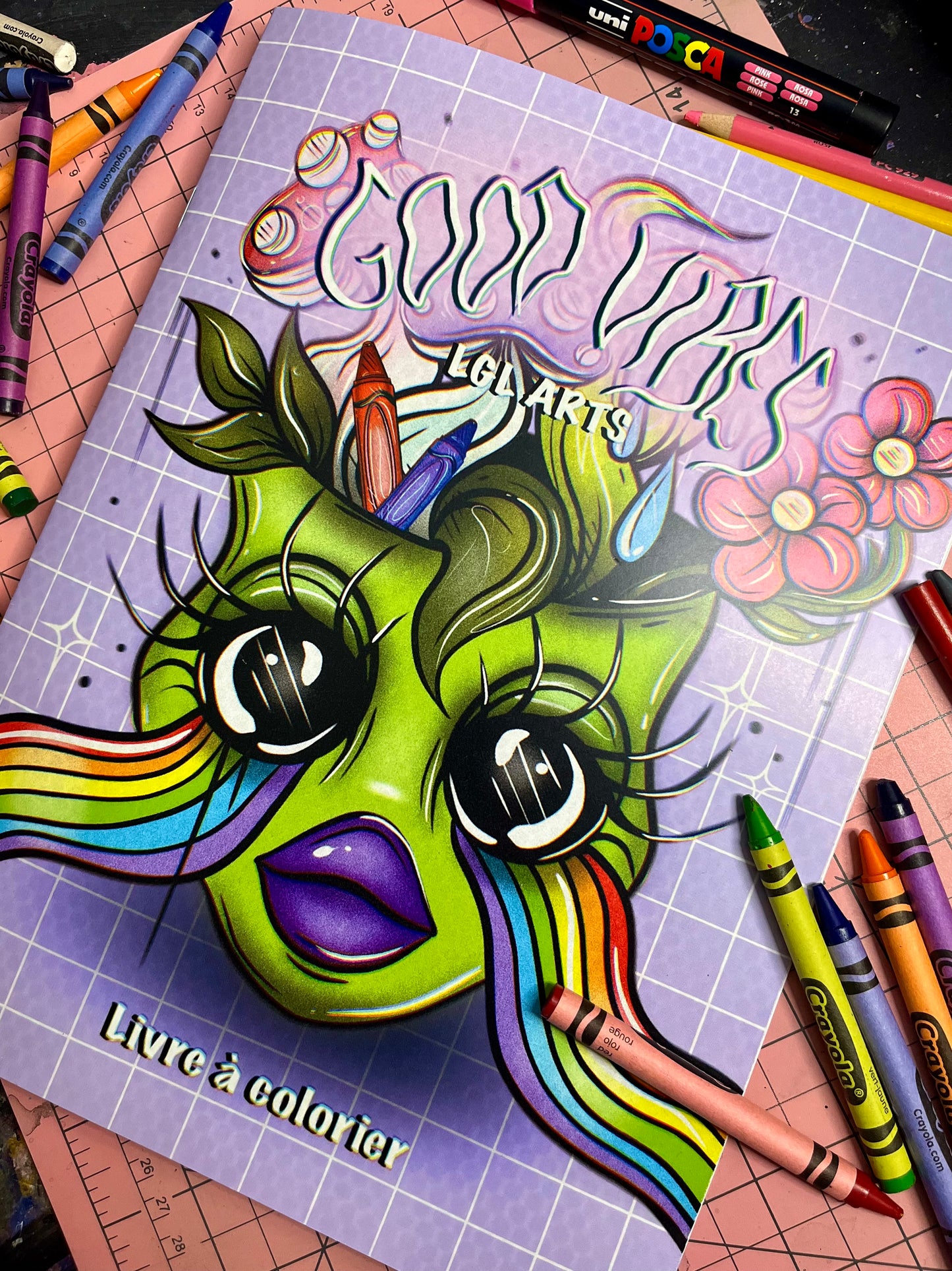 Good vibes, livre à colorier🌈📓🖍️🩷