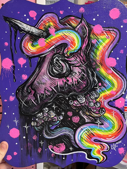 Print licorne arc en ciel 🦄💀🌈💜✨