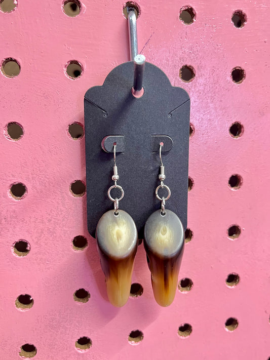 Boucles d’oreilles boutons sur-recyclés #011🪡♻️