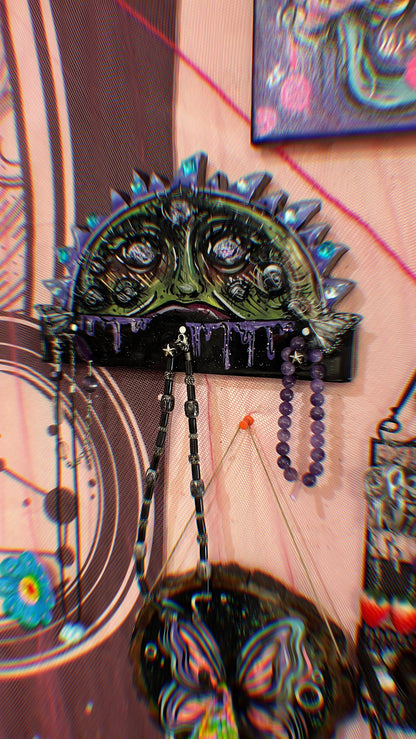 Alien soleil crochets à bijoux💜👀✨👽💚