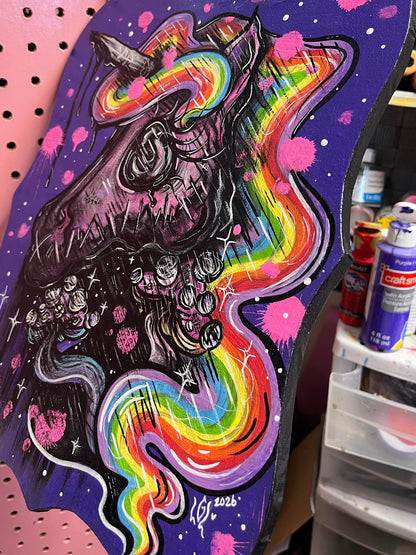 Licorne arc en ciel🦄🌈💜✨🍄