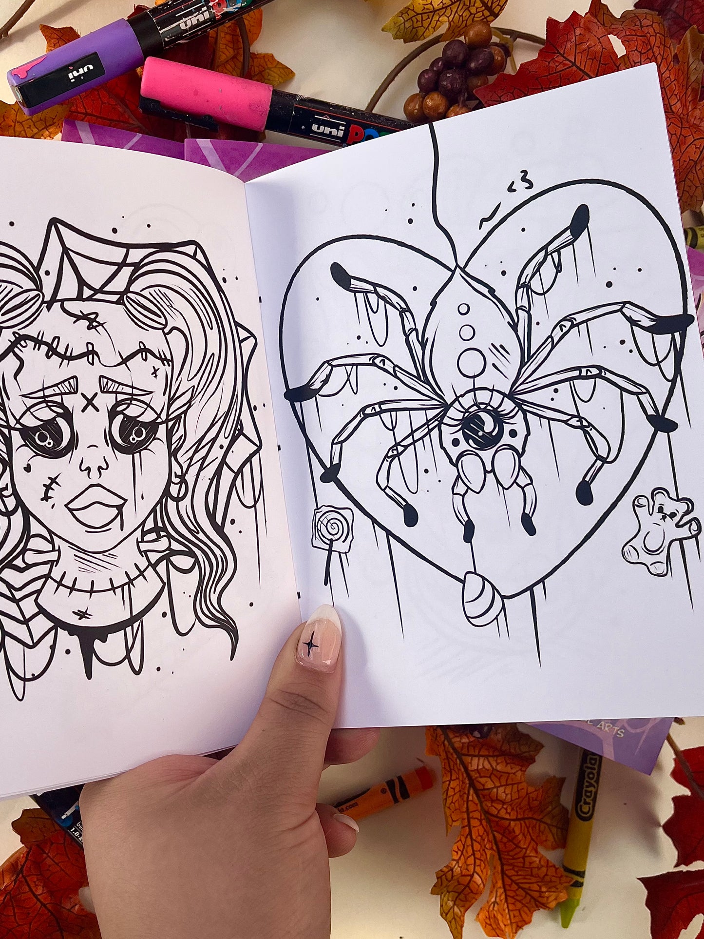 Spooky Vibes, livre à colorier Halloween 🎃🖍️💗✨