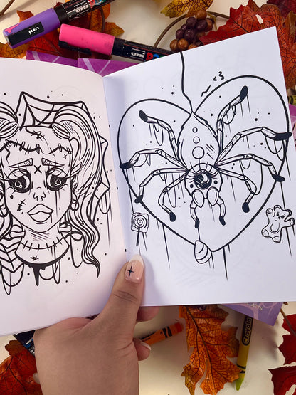 Spooky Vibes, livre à colorier Halloween 🎃🖍️💗✨