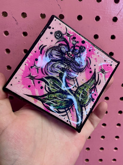 Toile aimanté fleur 4x4 pouces🌸💗🧲
