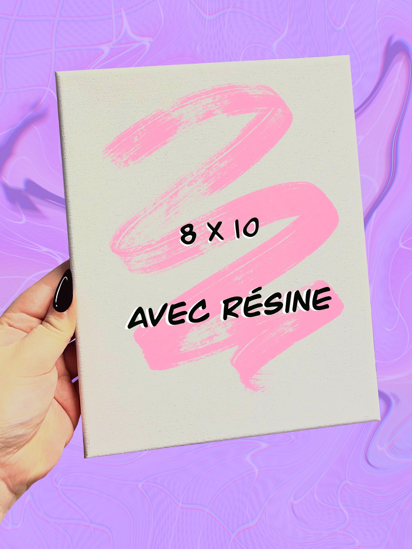 Toile custom 8x10 AVEC RÉSINE🎨💧