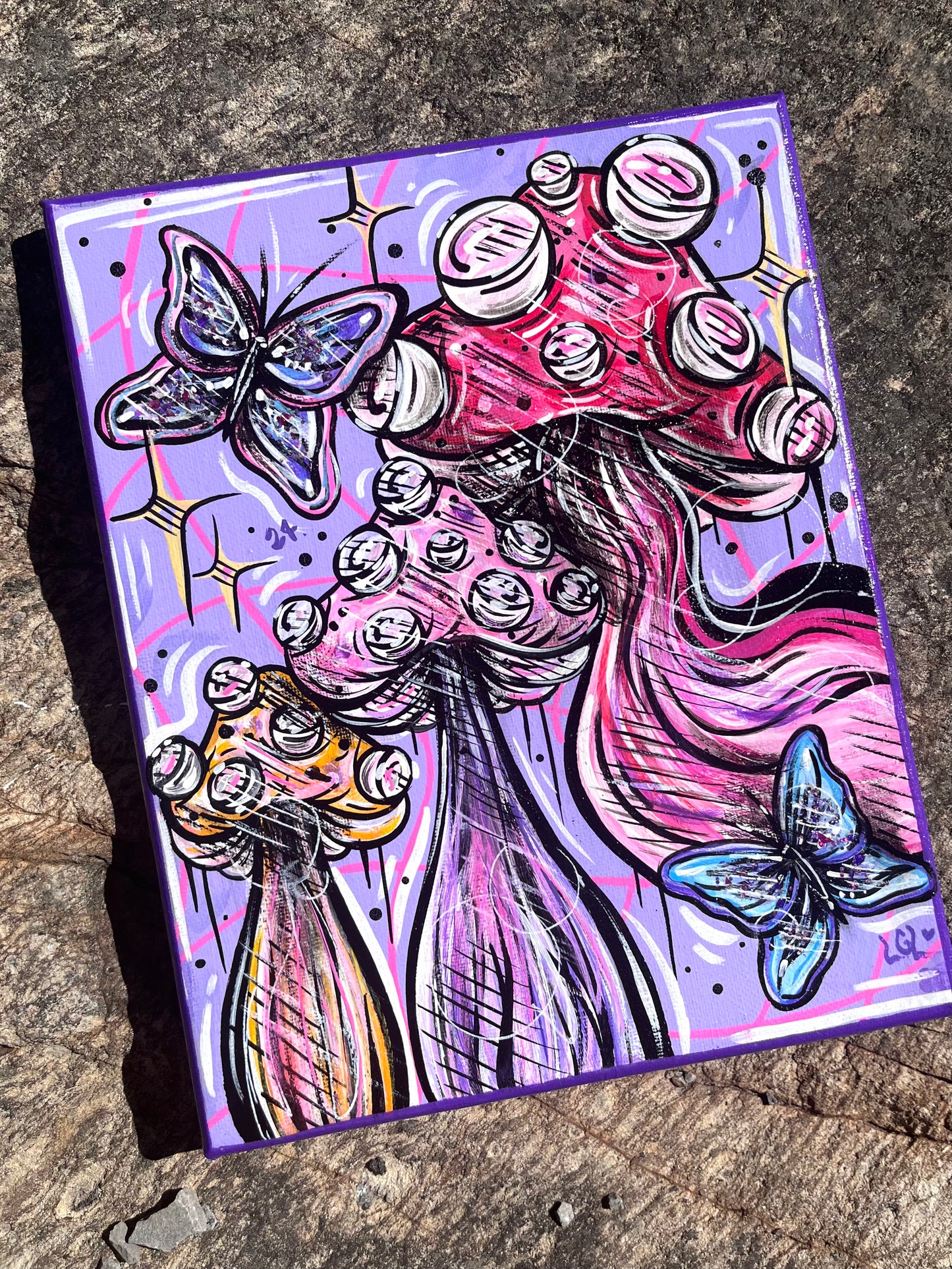 Les champis triplets et papillons🍄💗🦋