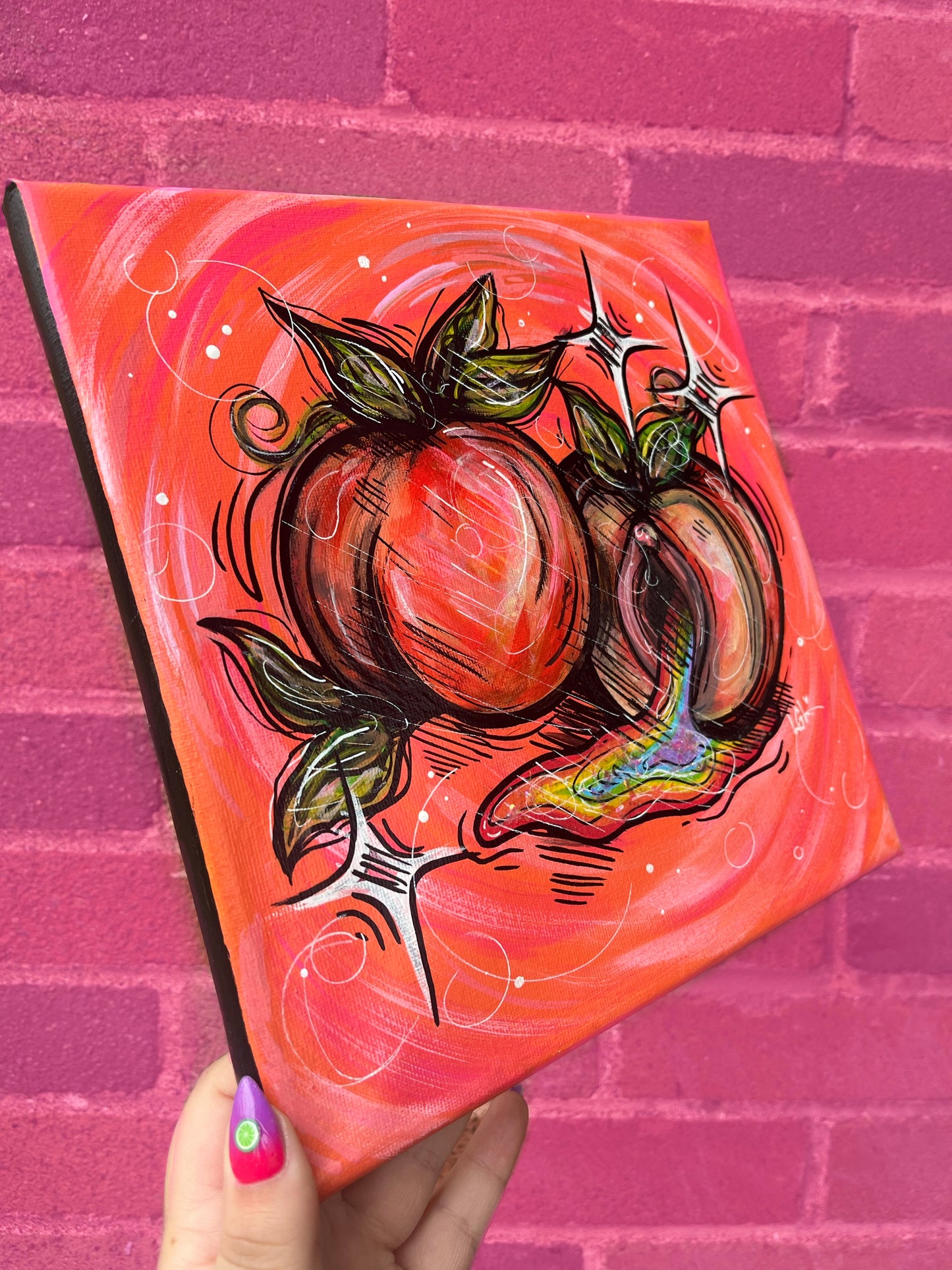 Pêche « juicy »🍑🌈✨
