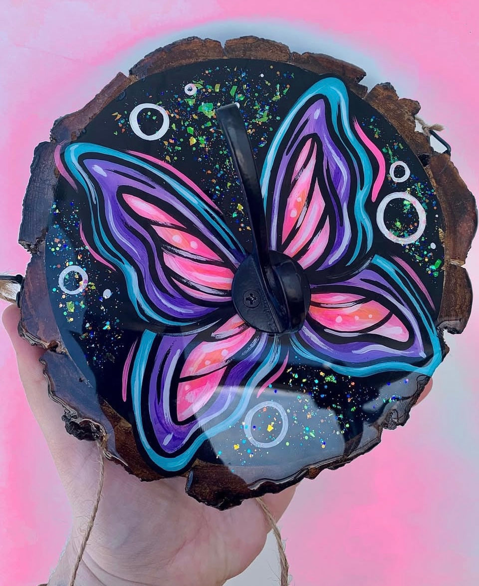 Crochet à clés papillon🗝️💜🦋