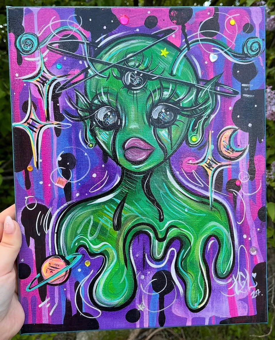 Alien dans l’espace🪐👽💜