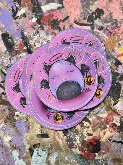 Autocollants 2x2 chauve souris🦇💜