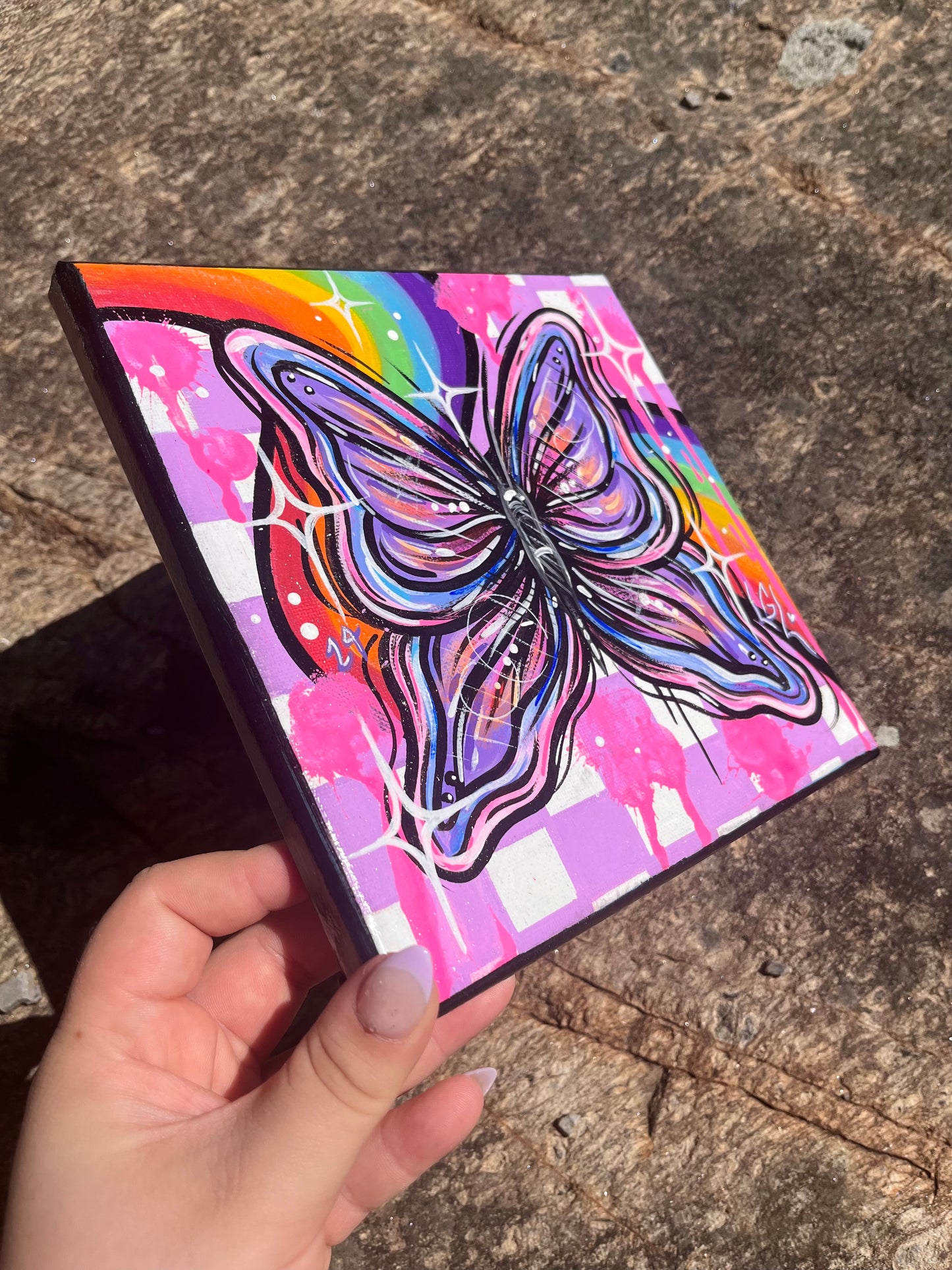 Papillon arc en ciel 🦋🌈💗