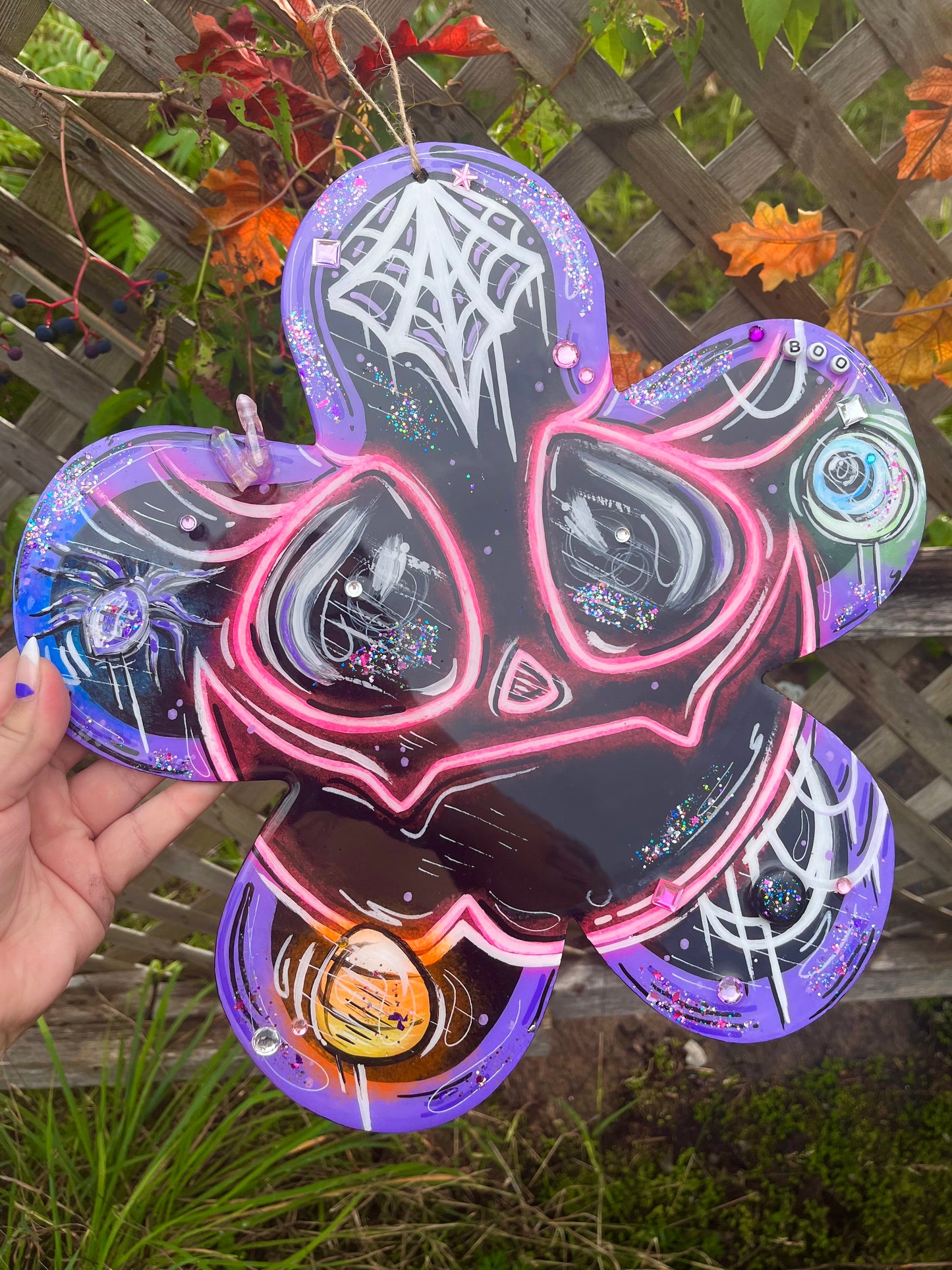 Fleur citrouille « spooky »🌸🎃💜