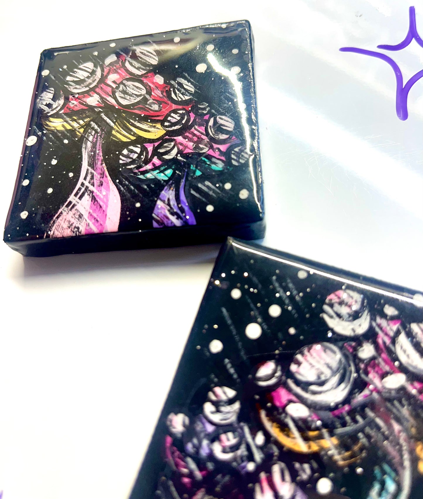 Toiles aimantées 2.5x2.5 champignons🍄🧲✨