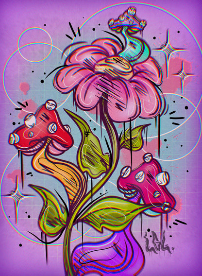 Prints fleurs et champignons🍄 🌸