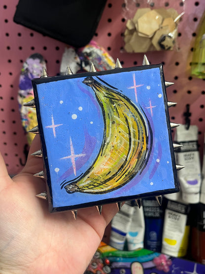 Toile aimantée 4x4 po banane avec studs 🍌✨🧲