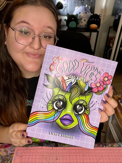 Good vibes, livre à colorier🌈📓🖍️🩷