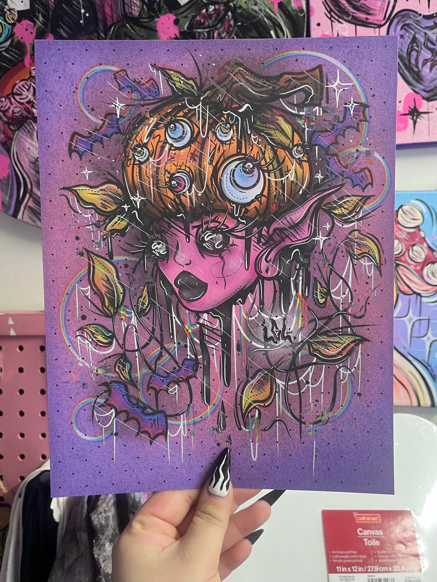Print « pumpkin headed »🧠🎃🌱