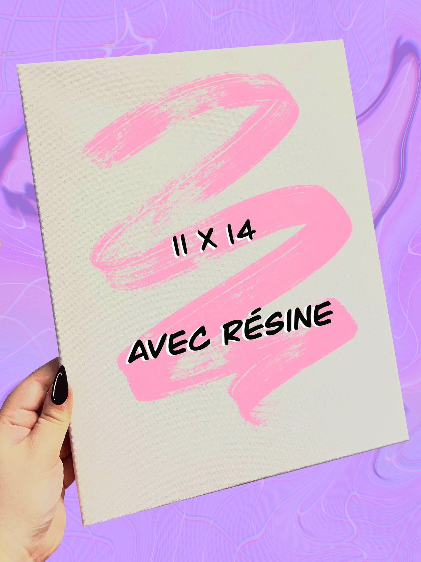 Toile custom 11x14 AVEC RÉSINE🎨💧