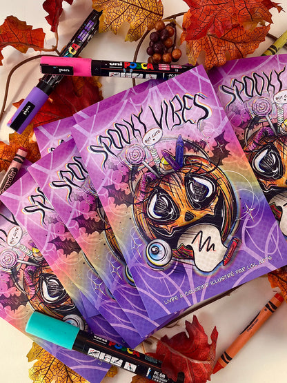 Spooky Vibes, livre à colorier Halloween 🎃🖍️💗✨
