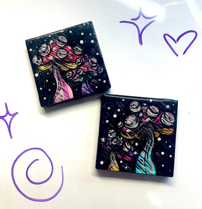 Toiles aimantées 2.5x2.5 champignons🍄🧲✨
