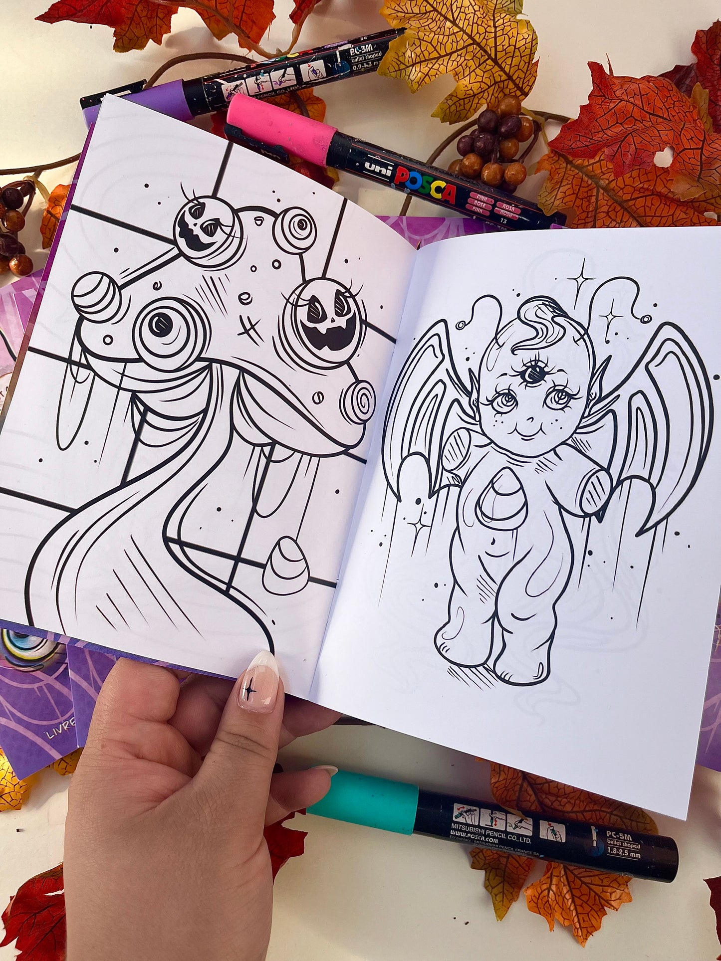 Spooky Vibes, livre à colorier Halloween 🎃🖍️💗✨